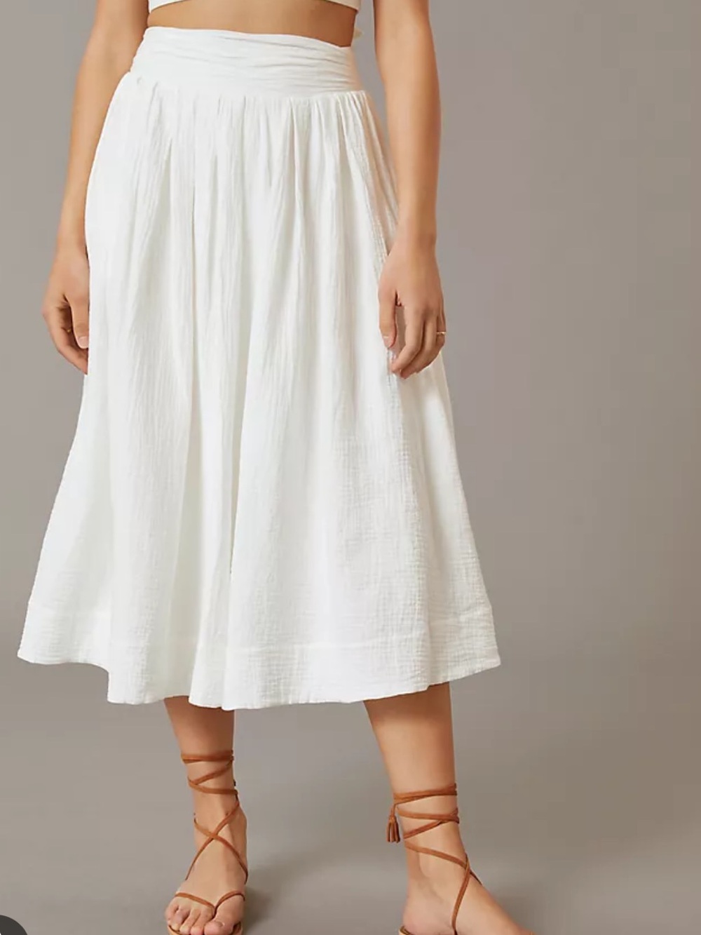 Sunday in Brooklyn White Midi Skirt